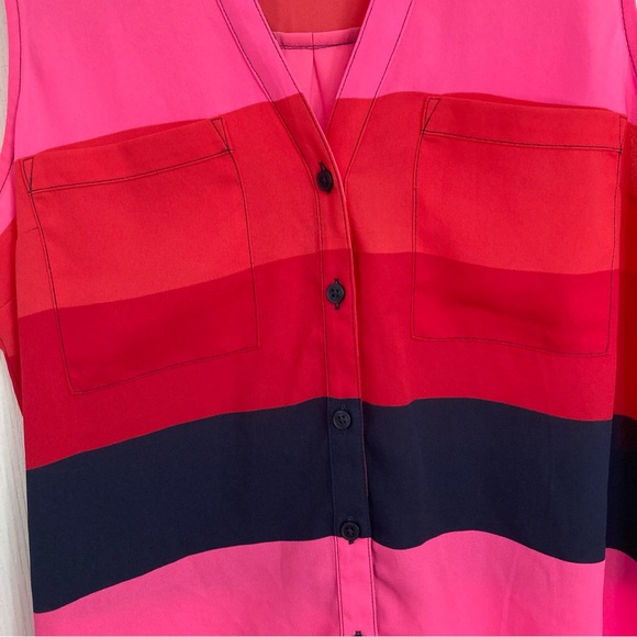 Express striped button down Blouse XS - Picture 3 of 4